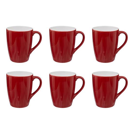 Lot de 6 Mugs "Colorama" 38cl Rouge - Image 1