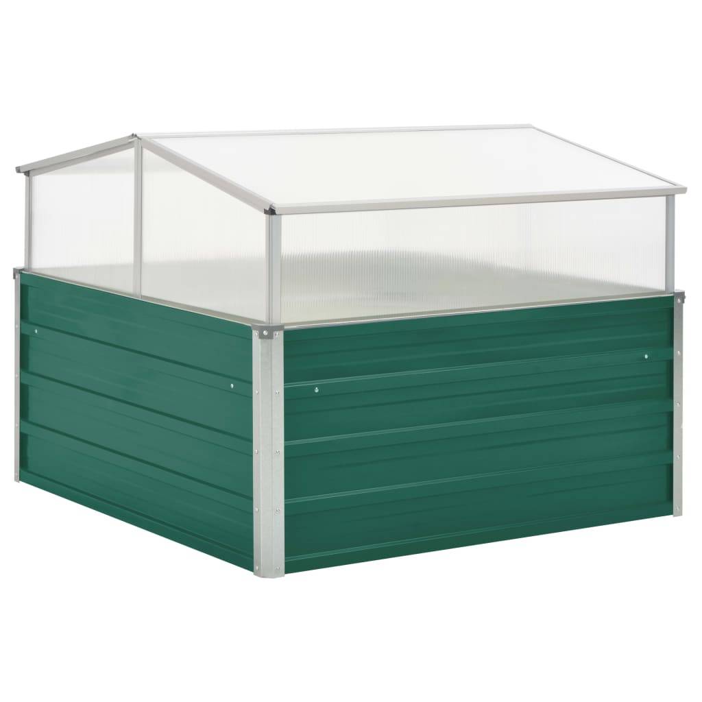 ComfortXL - Carré potager avec serre en acier et polycarbonate pour balcon terrasse Vert – ComfortXL Outdoor Living