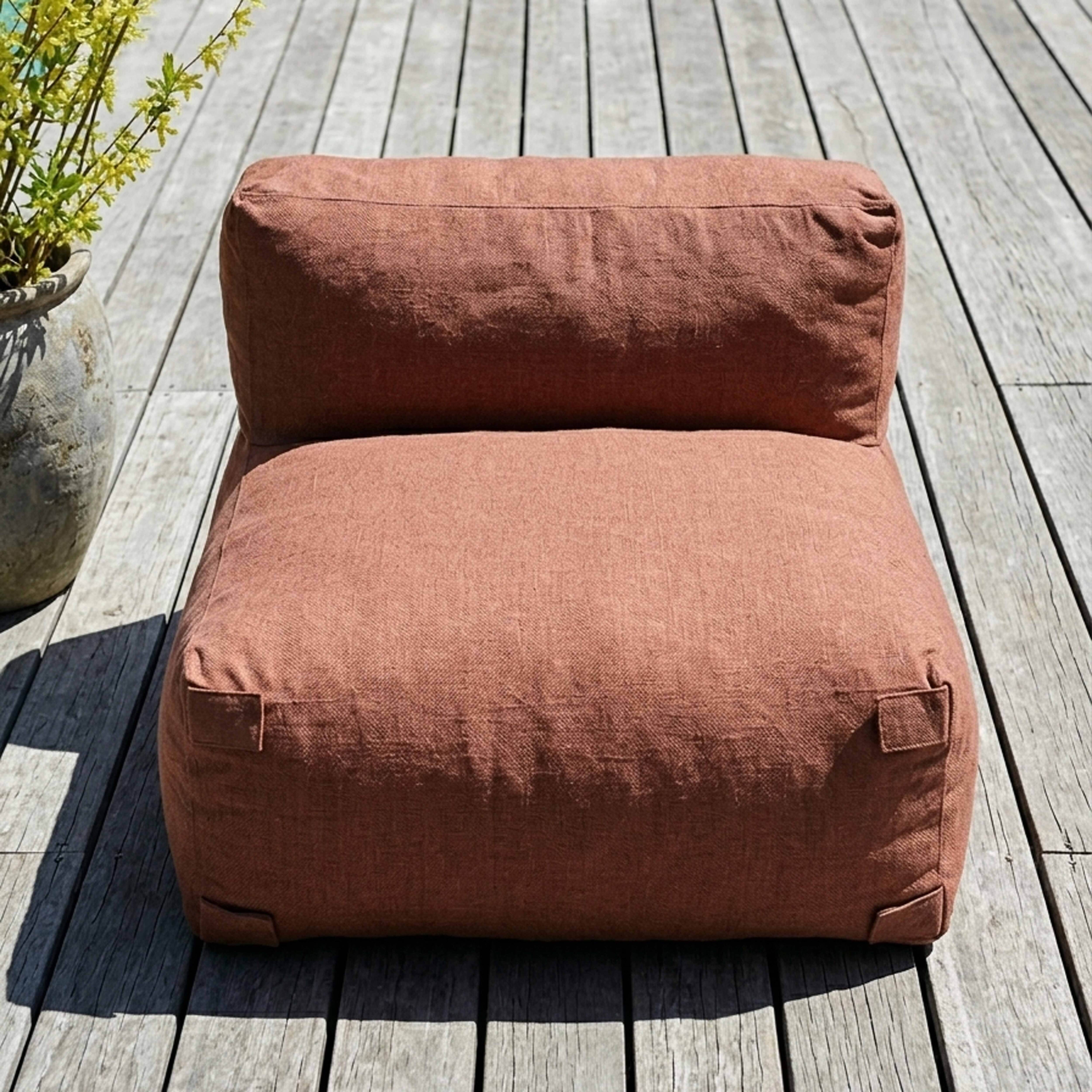 Oviala - Fauteuil de jardin pour canapé modulable terracotta Mixi - Oviala - Imagen 5