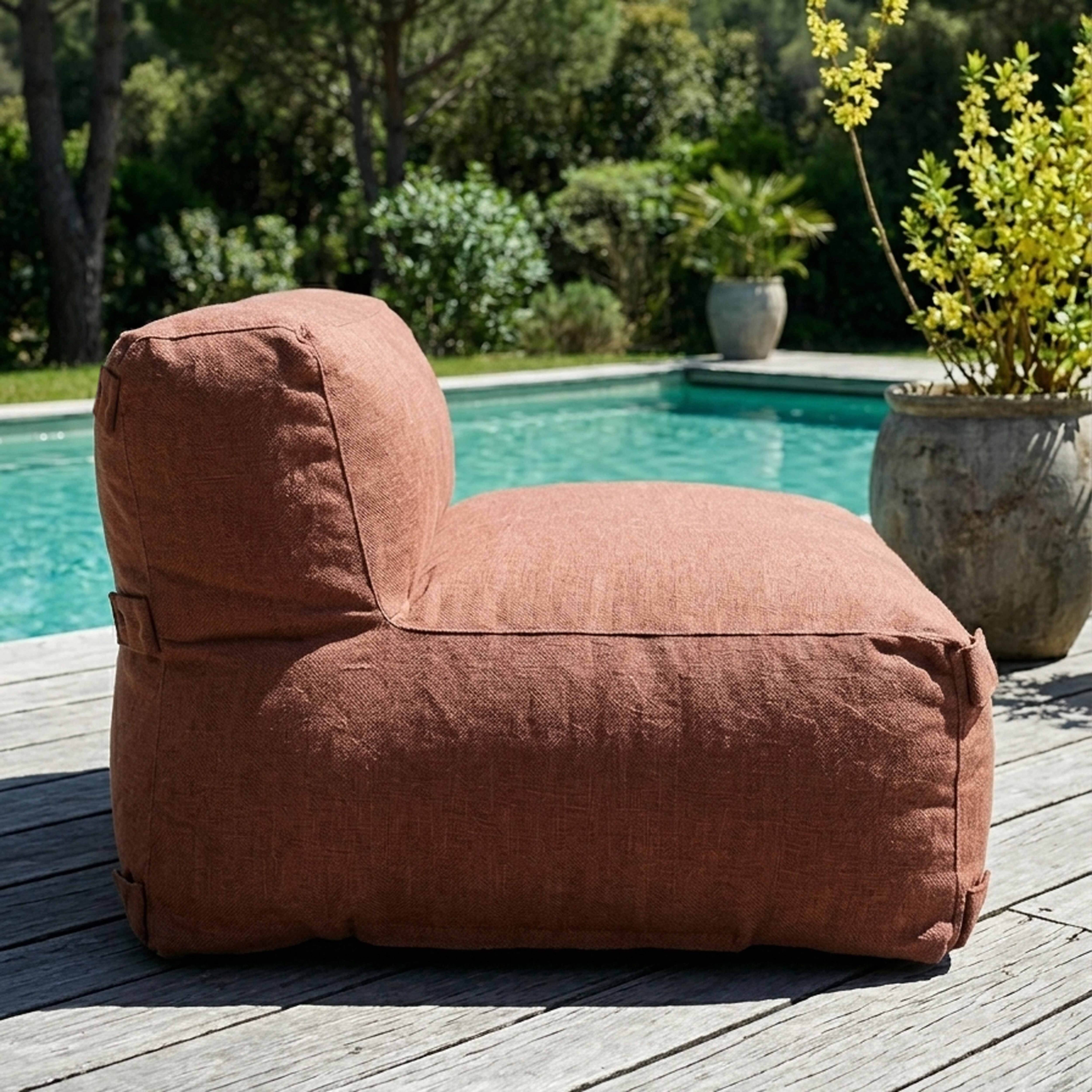 Oviala - Fauteuil de jardin pour canapé modulable terracotta Mixi - Oviala - Imagen 3