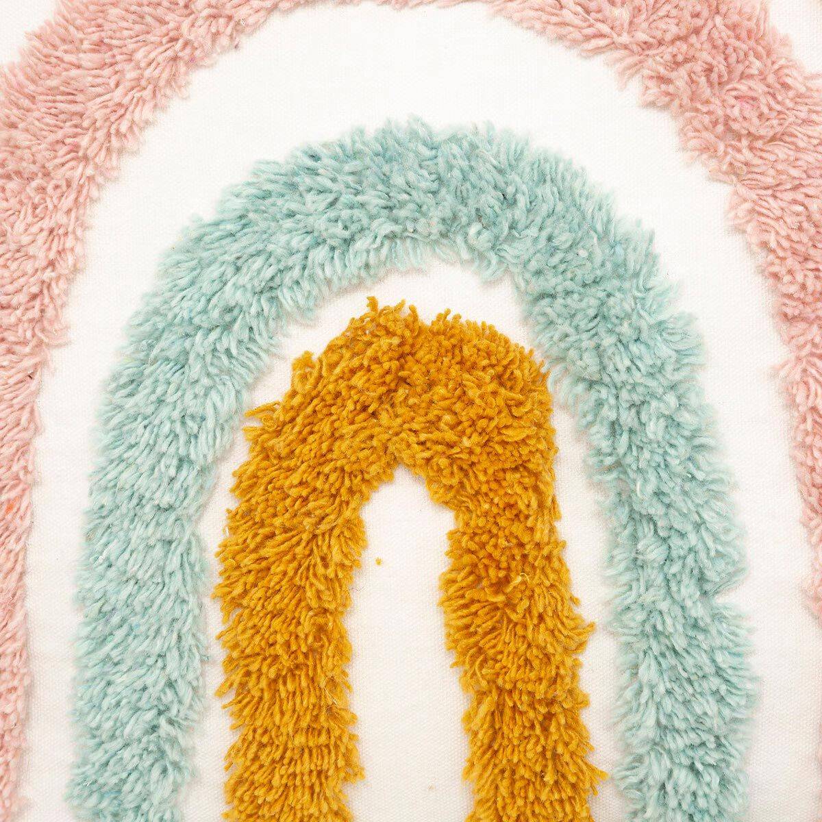 Coussin Enfant "Arc-en-Ciel" 38x38cm Multicolore - Image 2
