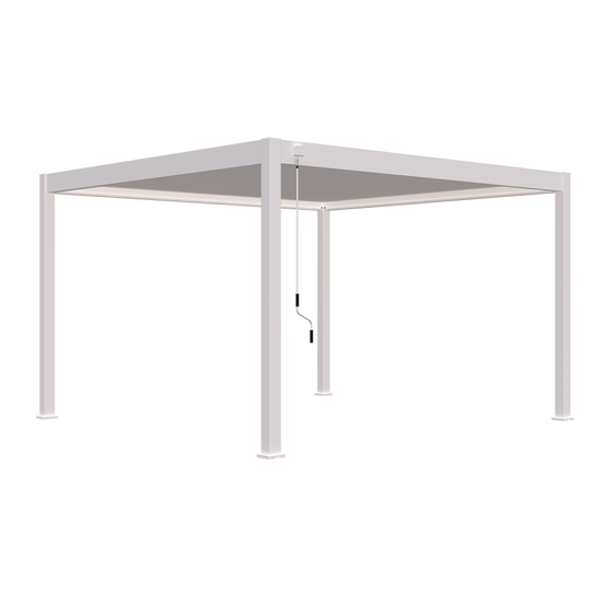 Ombrea - Pergola bioclimatique Ombréa autoportante VS 4x4M Blanc + 1 store 4M blanc - Imagen 4
