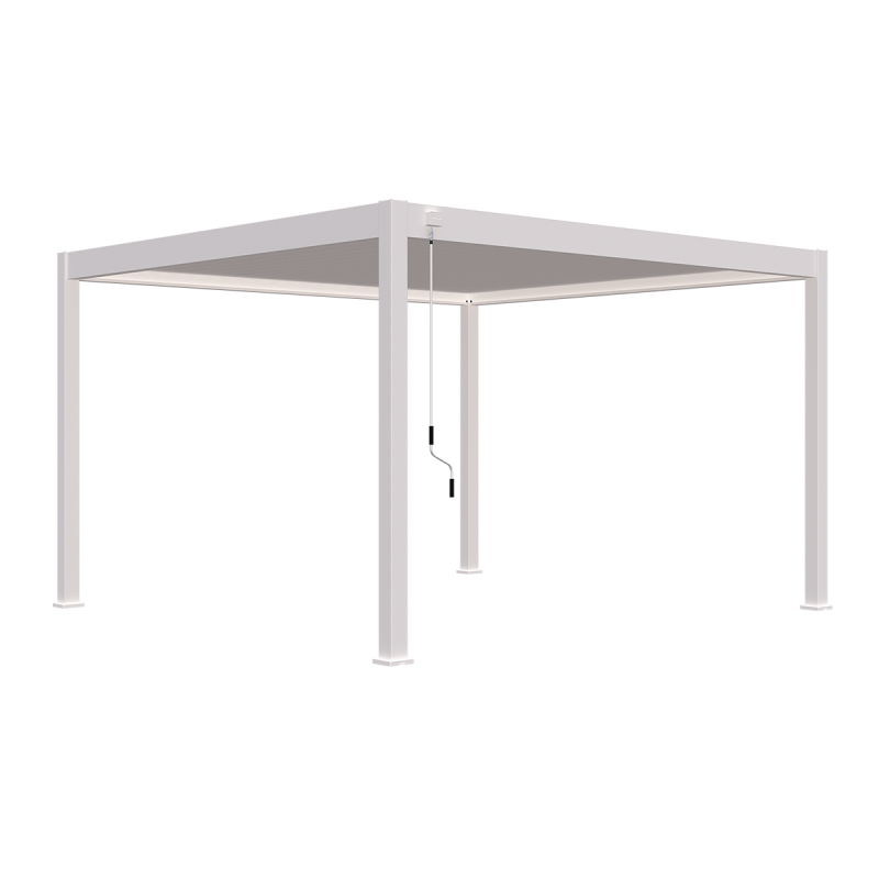 Ombrea - Pergola bioclimatique Ombréa autoportante VS 4x4M Blanc + 1 store 4M blanc - Imagen 4