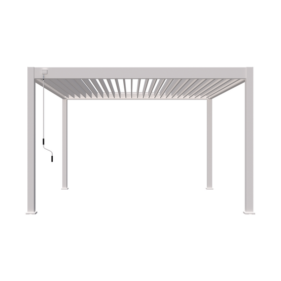 Ombrea - Pergola bioclimatique Ombréa autoportante VS 4x4M Blanc + 1 store 4M blanc - Imagen 5