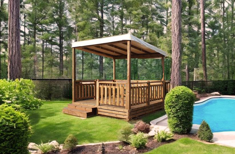TERRASSE AUTOPORTEE + PERGOLA 3Mx3M - Image 1