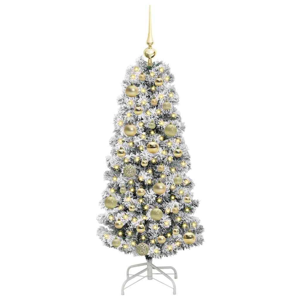 ComfortXL - Sapin de Noël Artificiel 120 cm Lumineux, Kit Décoration Complet avec 61 Boules et Guirlande LED – ComfortXL Outdoor Living - Image 3