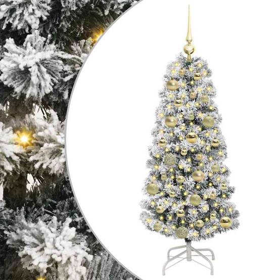 ComfortXL - Sapin de Noël Artificiel 120 cm Lumineux, Kit Décoration Complet avec 61 Boules et Guirlande LED – ComfortXL Outdoor Living - Image 2