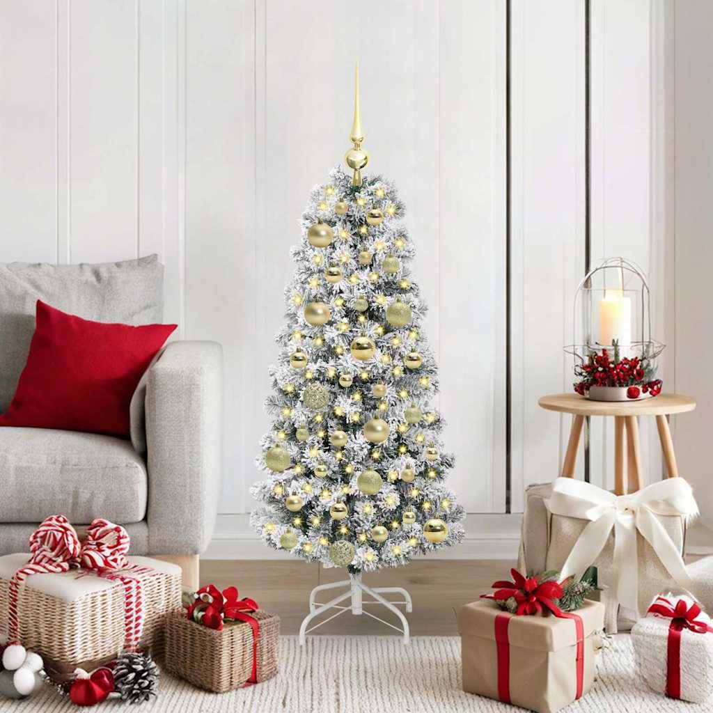 ComfortXL - Sapin de Noël Artificiel 120 cm Lumineux, Kit Décoration Complet avec 61 Boules et Guirlande LED – ComfortXL Outdoor Living - Image 1