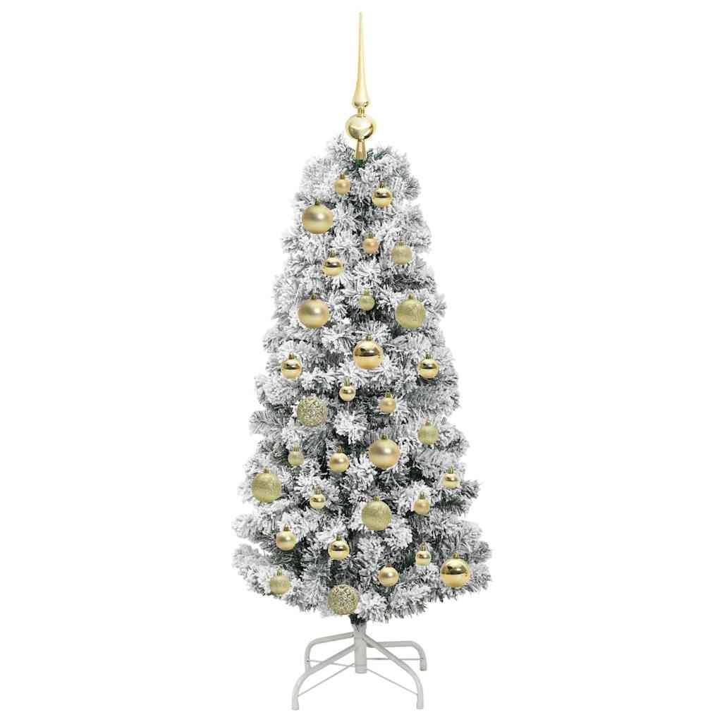 ComfortXL - Sapin de Noël Artificiel 120 cm Lumineux, Kit Décoration Complet avec 61 Boules et Guirlande LED – ComfortXL Outdoor Living - Image 4