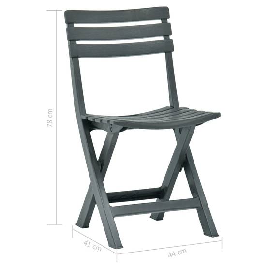 Lot de 2 Chaises de jardin pliables - Chaises d'extérieur - Chaise pliante de jardin Plastique Vert - Image 9