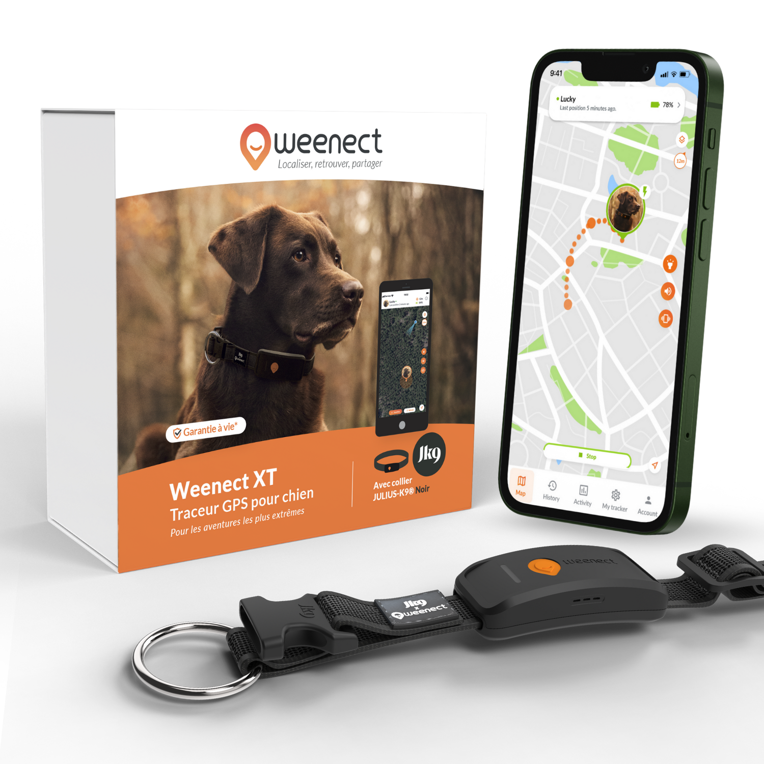 Weenect - Weenect XT - collier gps pour chien (noir) - Image 1