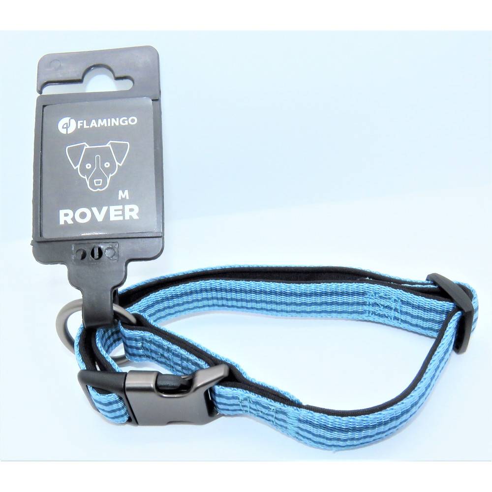 Flamingo - Collier Jannu bleu réglable de 30 à 45 cm 15 mm taille M pour chien - Imagen 4