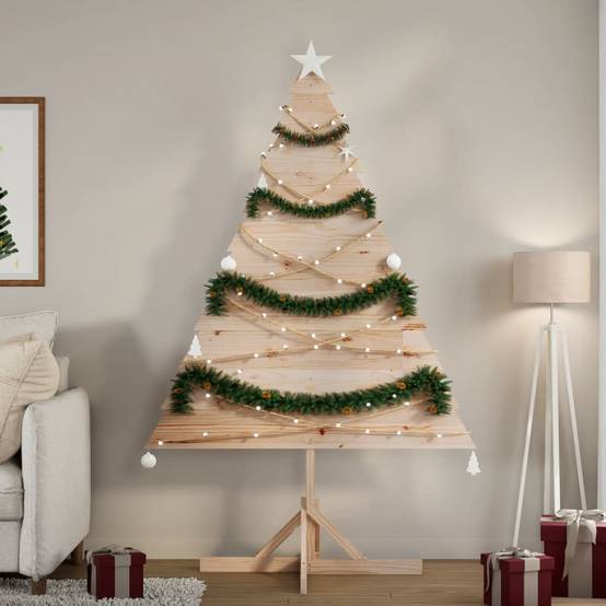 Sapin de noel en bois Zerik Naturel 77 X 77 cm - P95081N - Image 1