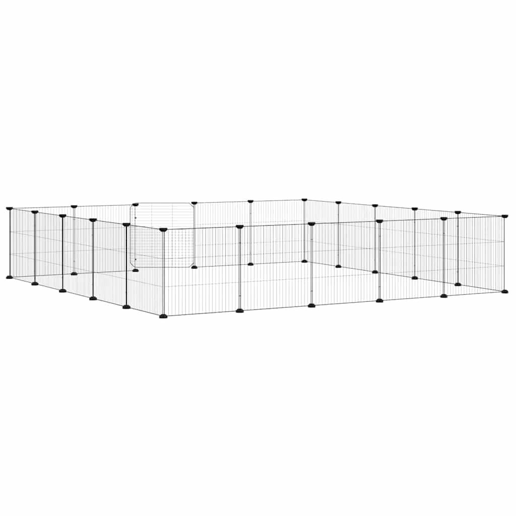 Vidaxl - Cage animaux de compagnie à 20 panneaux et porte Noir 35x35 cm vidaXL 3114025 - Imagen 7