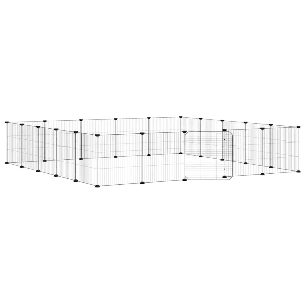 Vidaxl - Cage animaux de compagnie à 20 panneaux et porte Noir 35x35 cm vidaXL 3114025 - Imagen 2