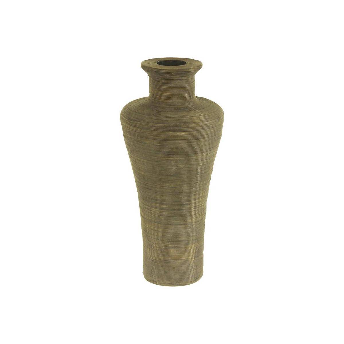 Aubry Gaspard - Vase en rotin patiné