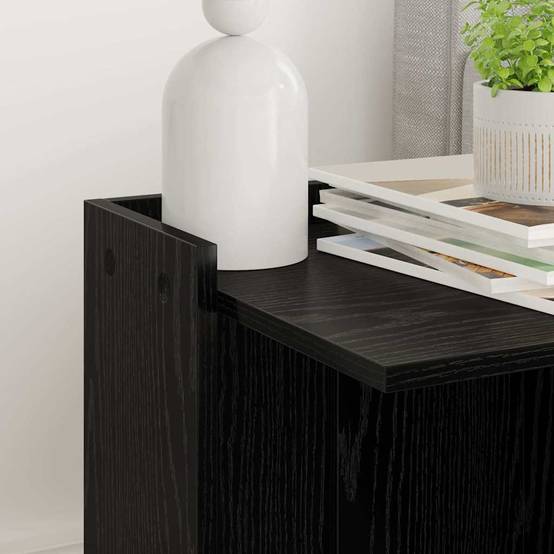 Meuble Litière Carré Bois Design Noir 42cm pour Chat Moderne Chic - ComfortXL Outdoor Living - Image 4