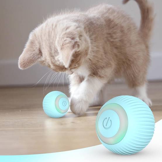 Balle LED interactive pour chat - Rotation 360° automatique - 2 modes - Rechargeable USB-C - Living123 - Image 6