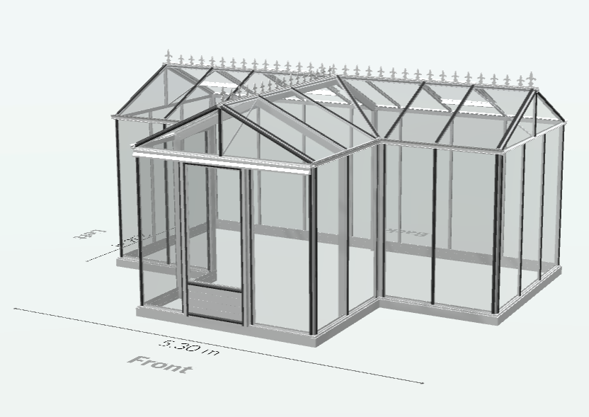 25m² -  Serre en verre trempé - Euro T Classic - Alu - 25m² - ALUMINIUM - L'atelier Des Serres - Imagen 7