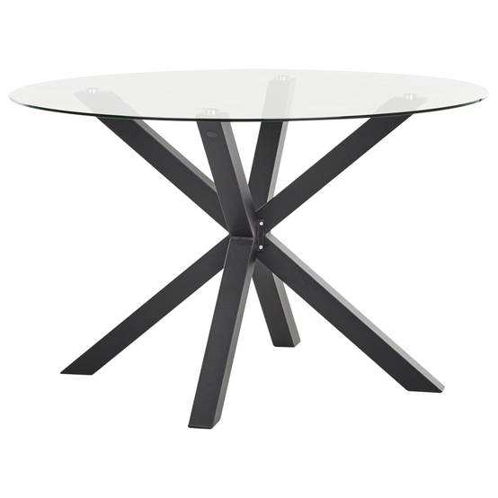 Table ronde, 4 Personnes Verre Noir MALETTO - Beliani - Image 4