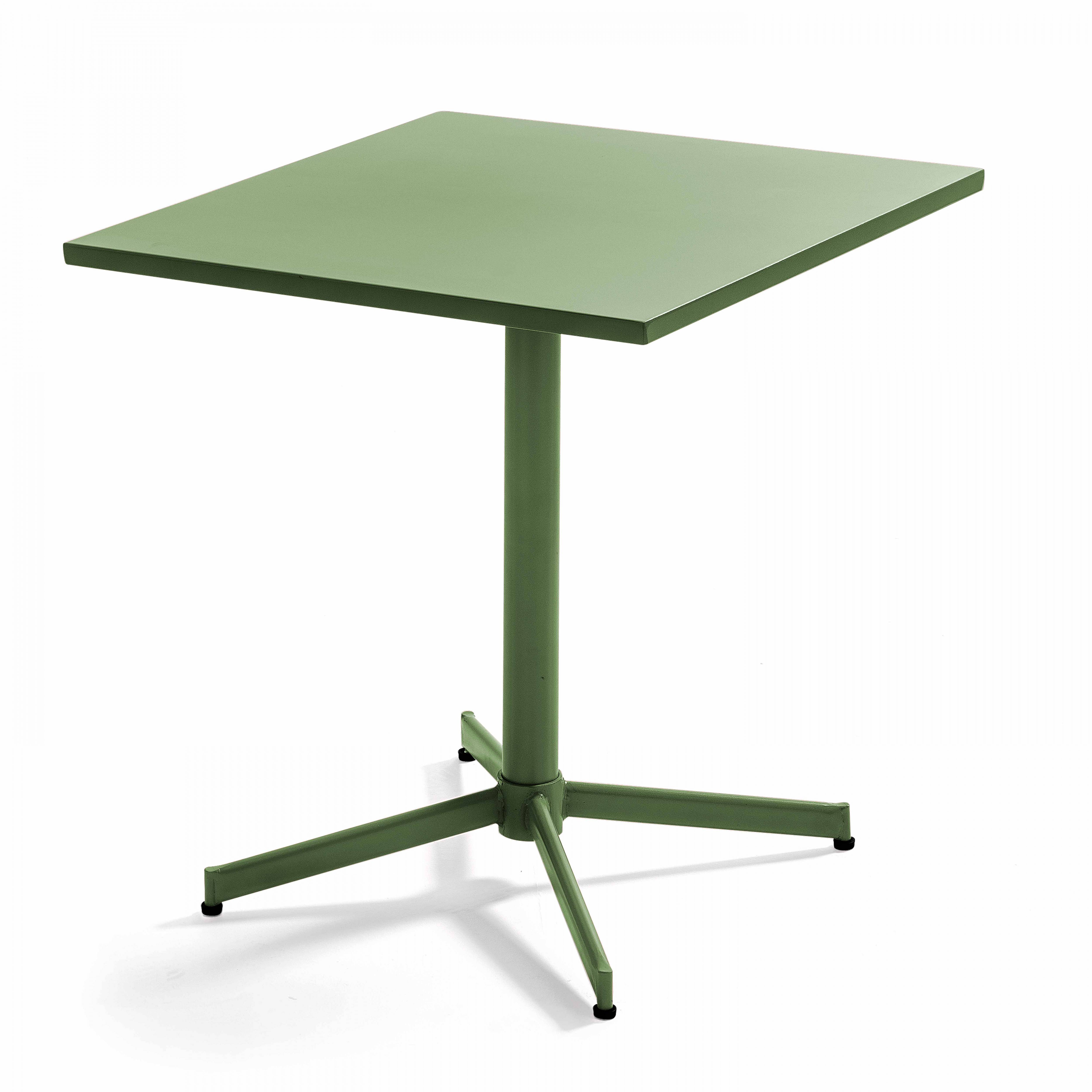 Oviala - Ensemble table de jardin inclinable et 2 chaises bistrot vert cactus Palavas - Oviala - Imagen 2