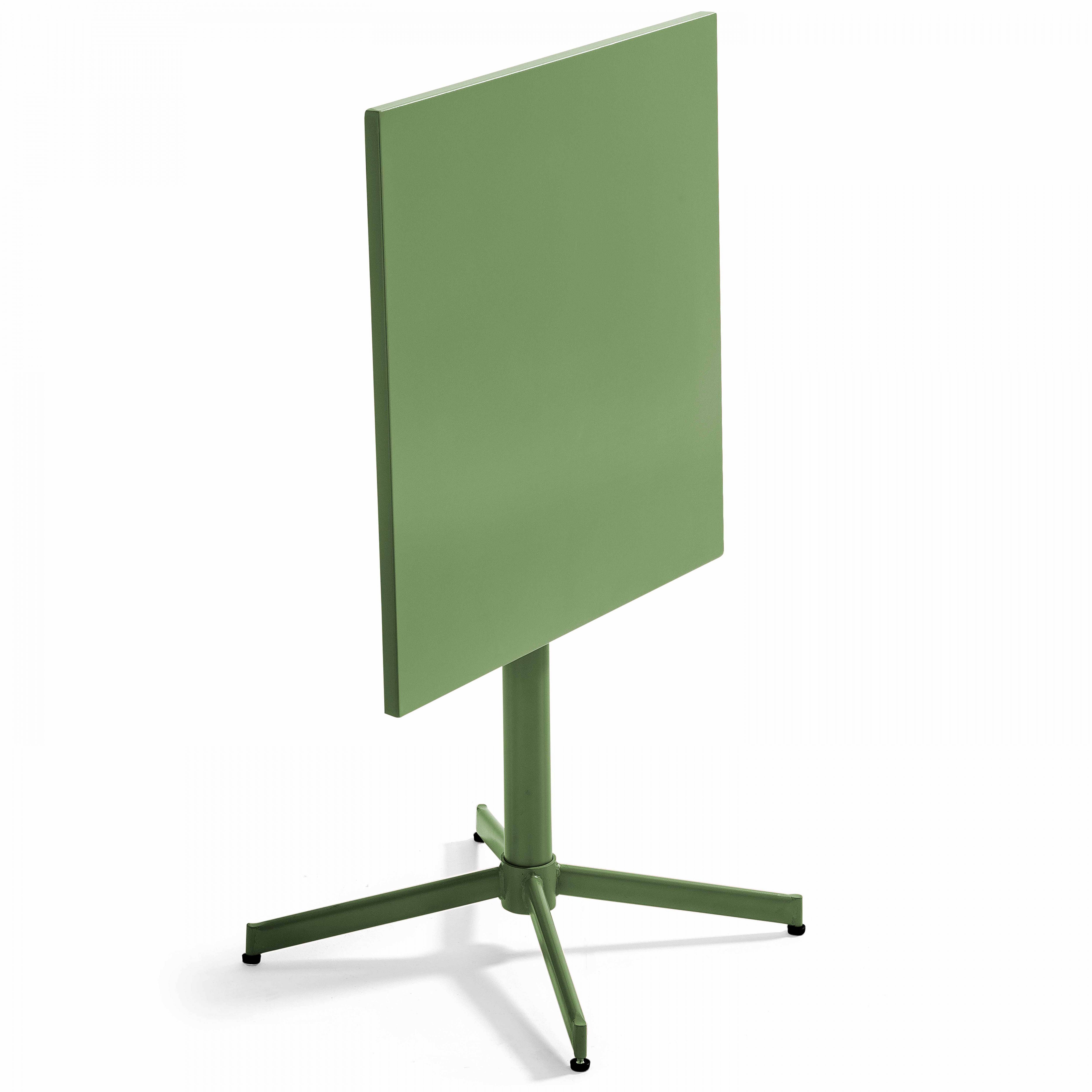 Oviala - Ensemble table de jardin inclinable et 2 chaises bistrot vert cactus Palavas - Oviala - Imagen 3
