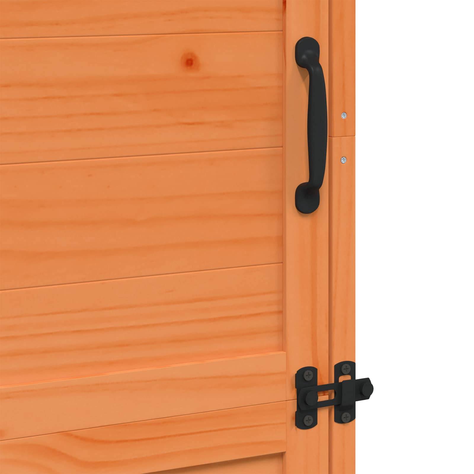 Vidaxl - Abri de jardin Marron 59,5 x 56 x 176,5 cm Bois de Sapin Massif 0.3m² vidaXL 42033447 - Image 10