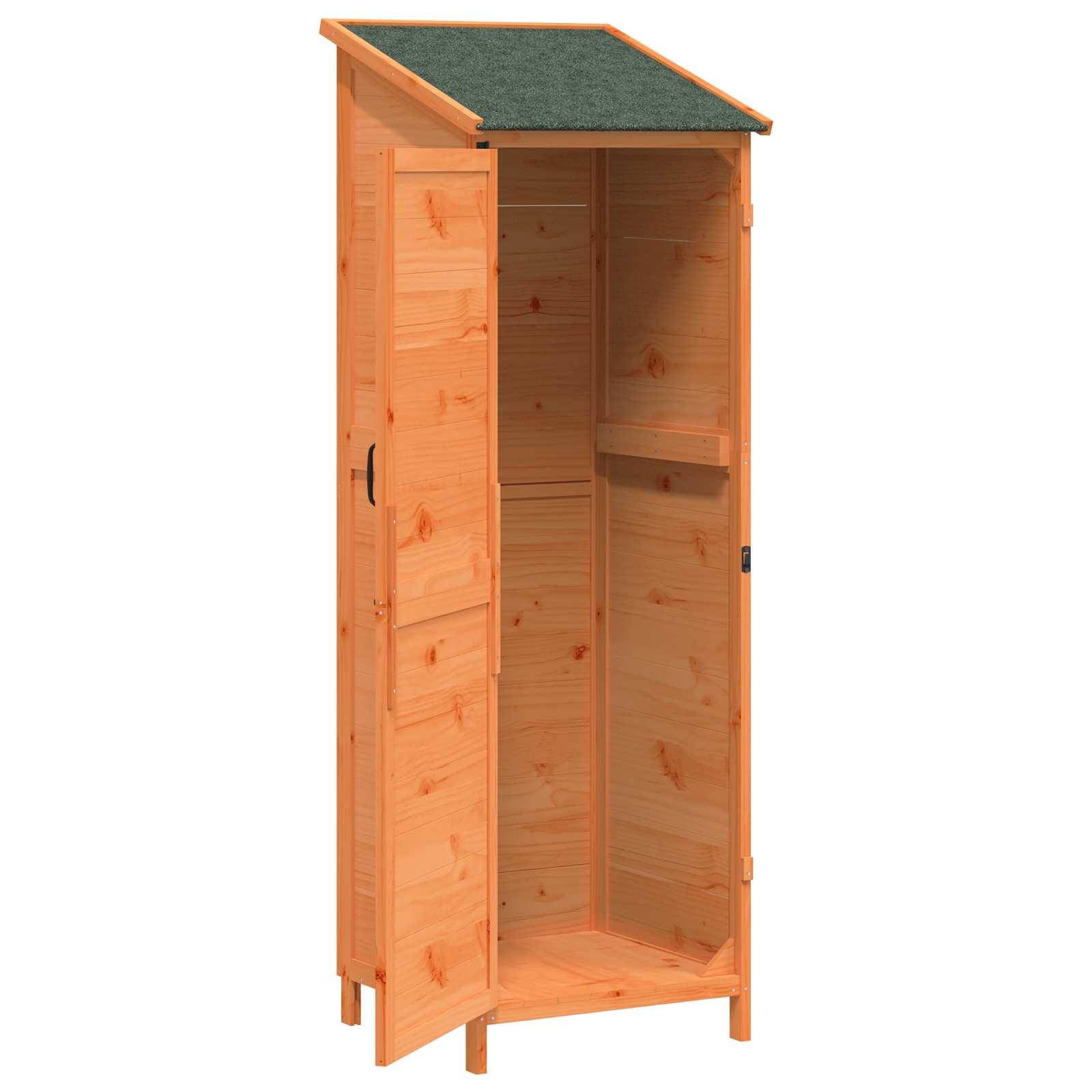 Vidaxl - Abri de jardin Marron 59,5 x 56 x 176,5 cm Bois de Sapin Massif 0.3m² vidaXL 42033447 - Image 5