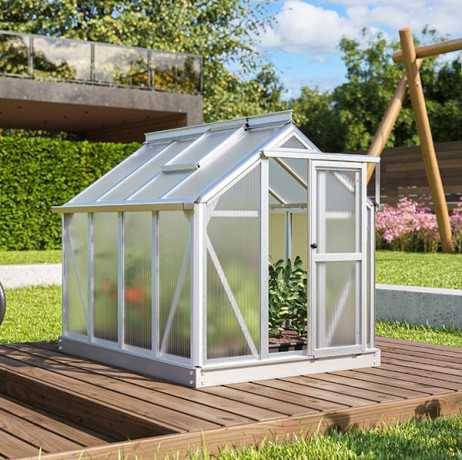 Vitavia - Mini serre compacte en polycarbonate Merlin - 0,83 m², Couleur Vert - Image 2