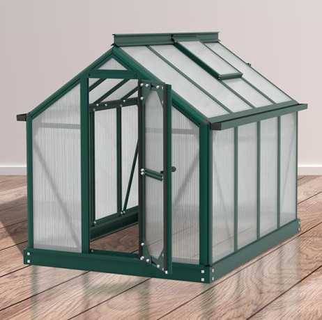 Vitavia - Mini serre compacte en polycarbonate Merlin - 0,83 m², Couleur Vert - Image 6
