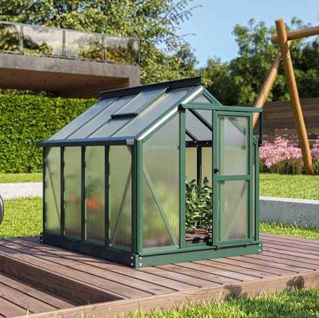 Vitavia - Mini serre compacte en polycarbonate Merlin - 0,83 m², Couleur Vert - Image 5