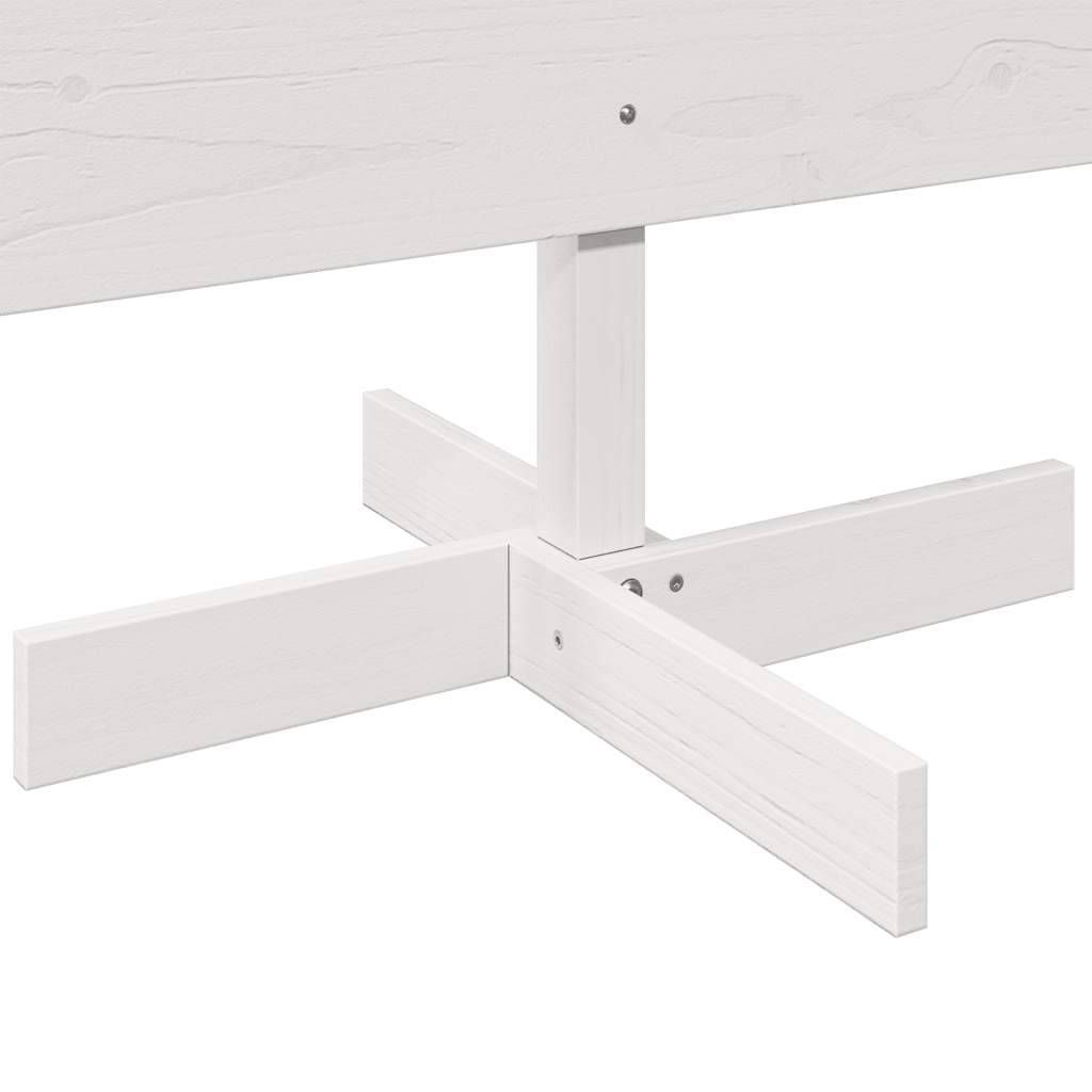 Sapin de Noël en Bois Pin Massif Décoration Intérieure 180 cm Blanc – ComfortXL Outdoor Living - Image 6