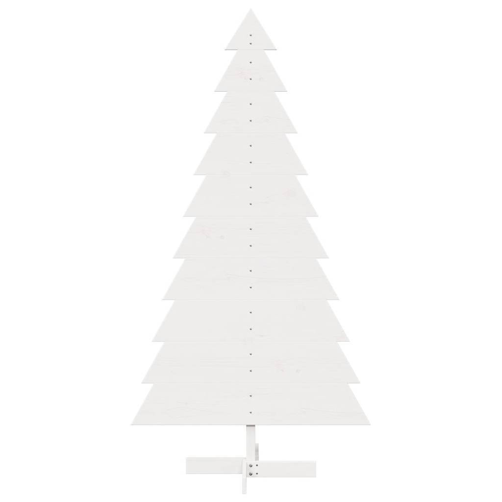 Sapin de Noël en Bois Pin Massif Décoration Intérieure 180 cm Blanc – ComfortXL Outdoor Living - Image 3