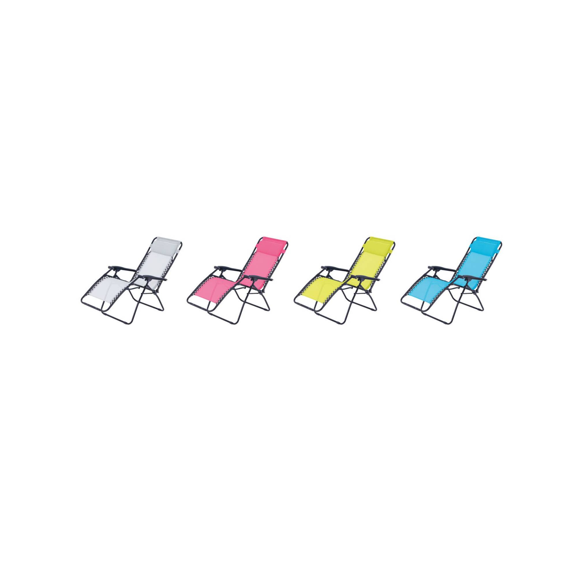 Fauteuil relax de jardin - O'Colors - Multi positions - Bleu - Imagen 3