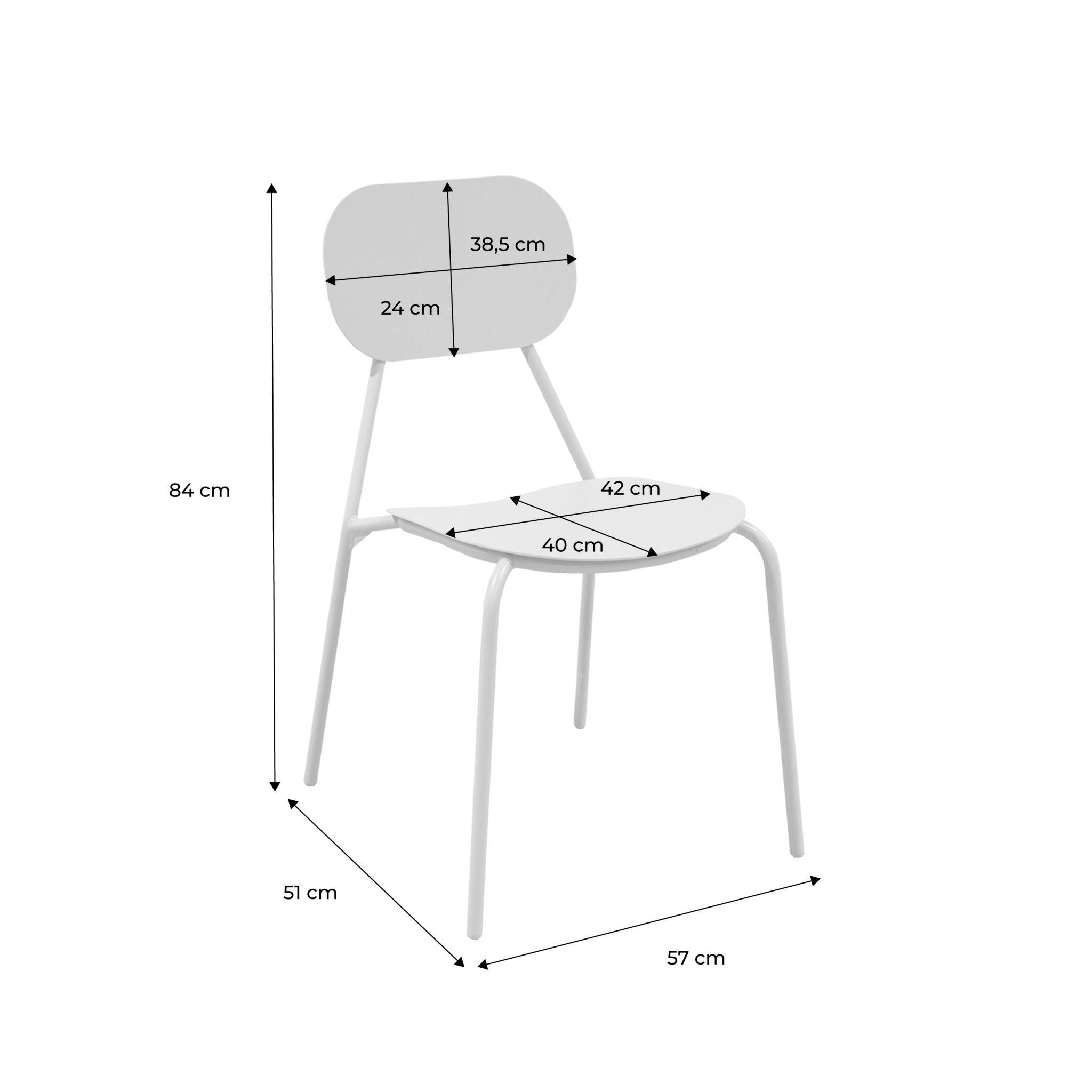sweeek - Lot de 4 chaises de jardin aluminium kaki - Avelia | sweeek - Image 6