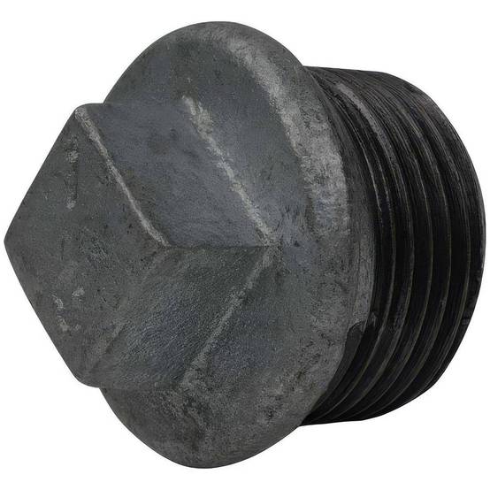 Bouchon Mâle avec Butée en Fonte Malléable à Cœur Noir - 3/4'' - Image 1