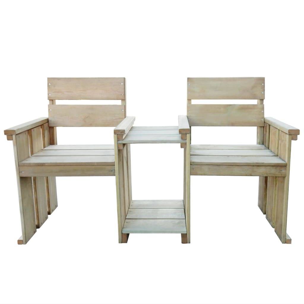 Maison Chic - Banc de jardin - Banc d'extérieur - Banquette à 2 places 150 cm Pinède imprégnée - Imagen 1