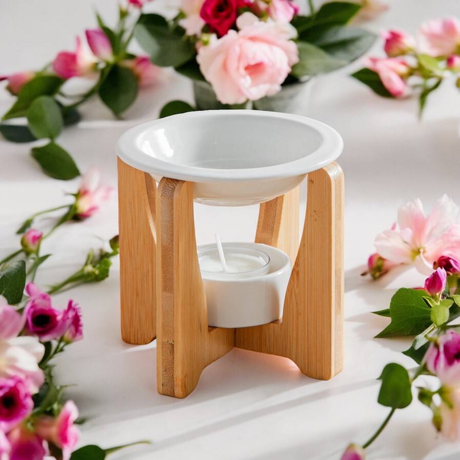 Brûle-Parfum Arche 50 ml - Série Simplicity - Brûleur Aromathérapie - Eléments amovibles et Démontable - Création Authentique
