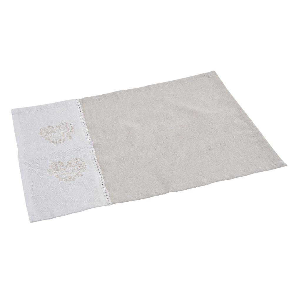 Aubry Gaspard - Set de table blanc et beige (Lot de 4) - Imagen 3
