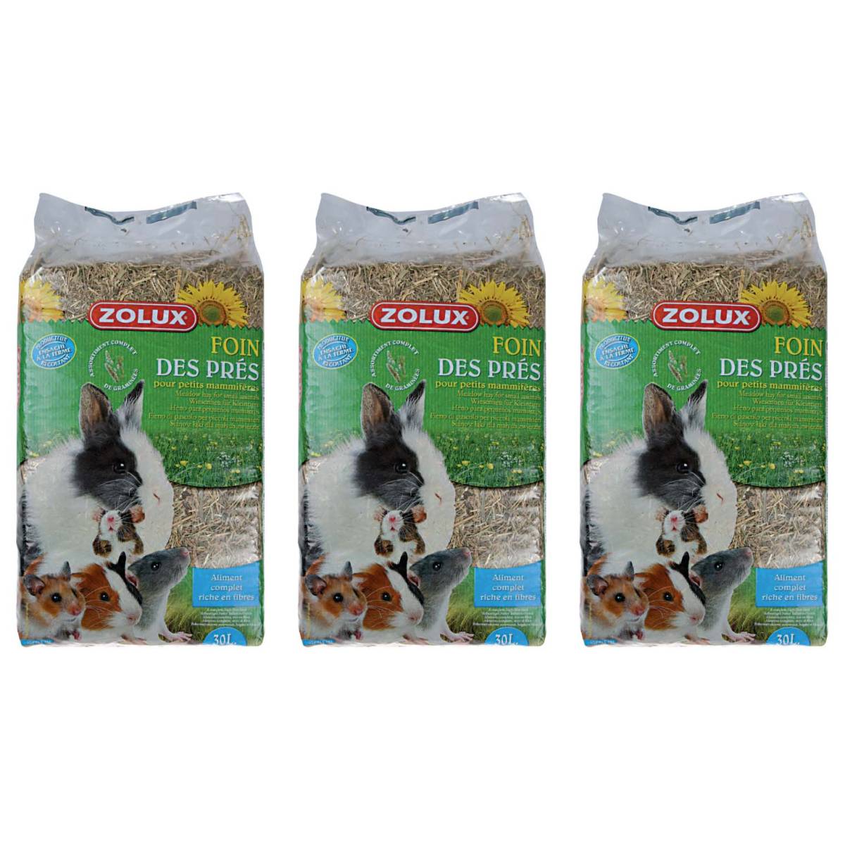 Zolux - Foin des près pour rongeurs (Lot de 3) - Imagen 1