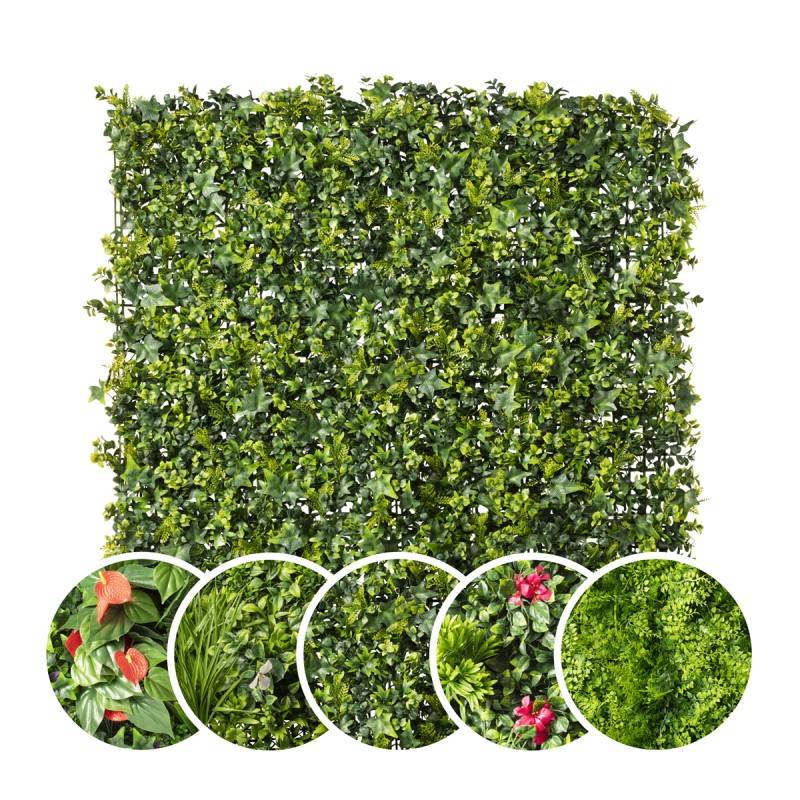 Mur végétal artificiel extérieur et intérieur 1m x 1m Lierre - Easy Clôture - Imagen 1