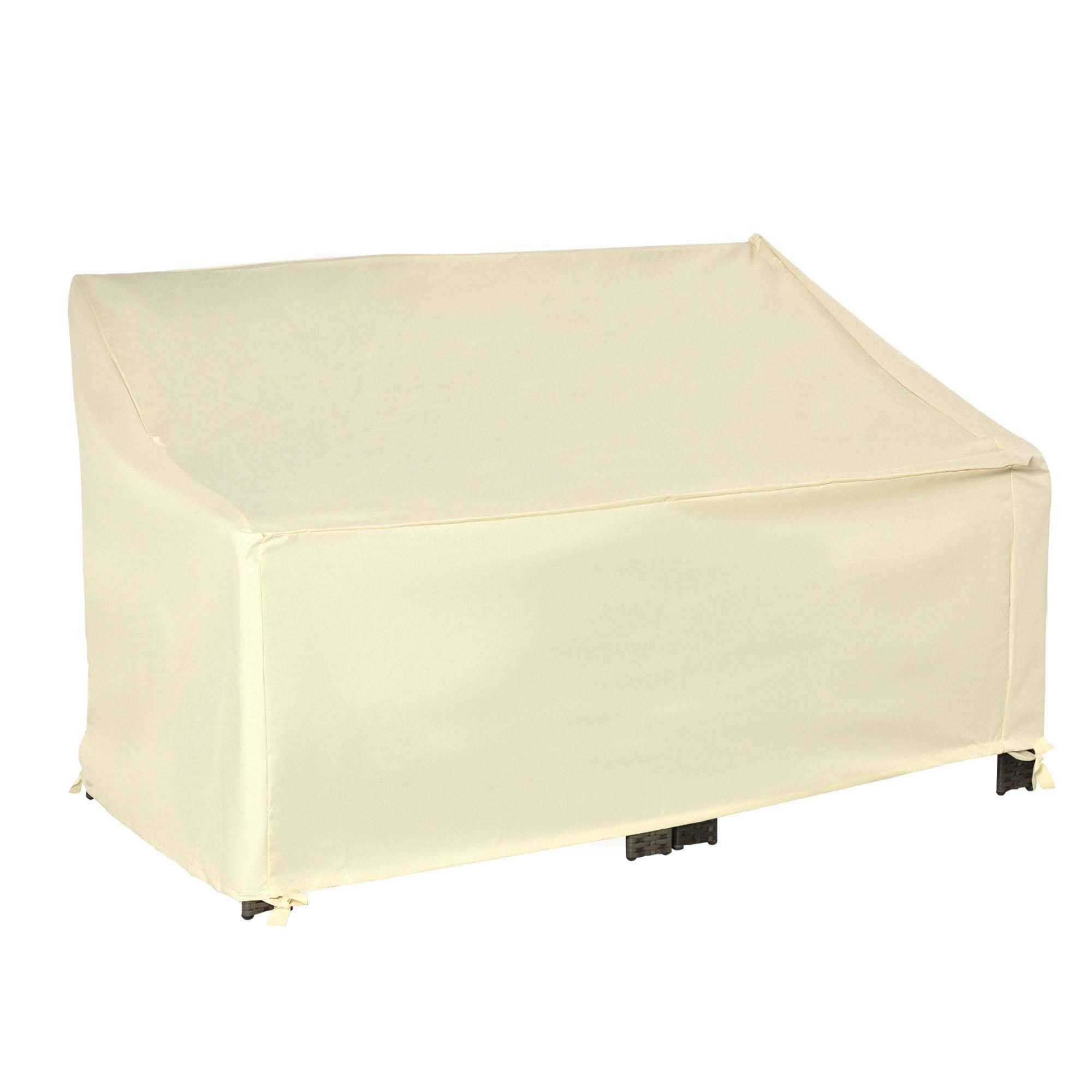 Housse de Canapé Extérieur Étanche 600D Oxford, 140 x 84 x 56/94 cm, Protection Banc de Jardin, Beige - Image 1
