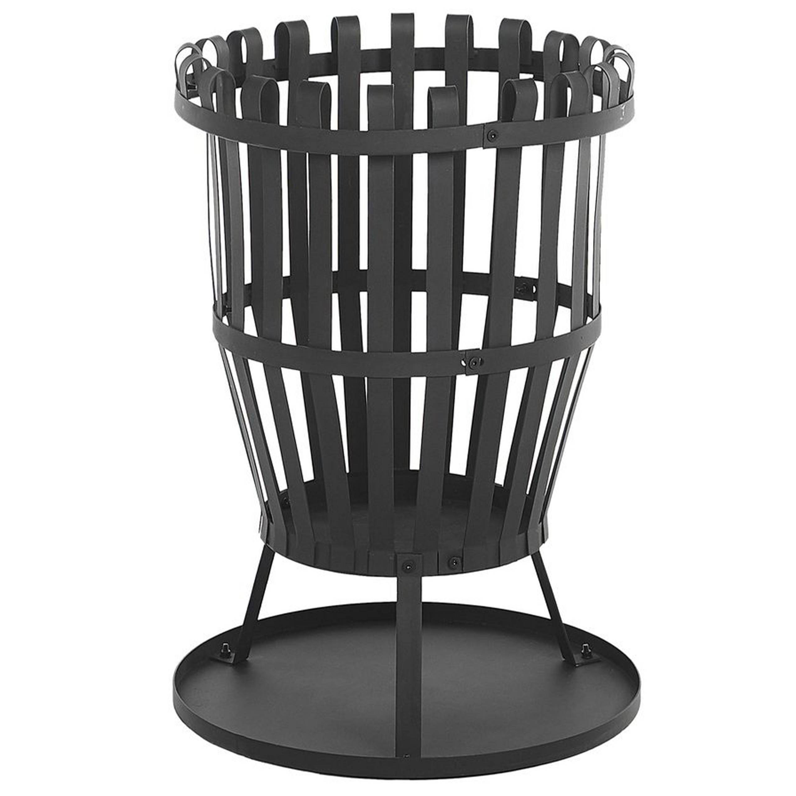 Beliani - Braséro en bois Acier Noir PULO Beliani - Imagen 3
