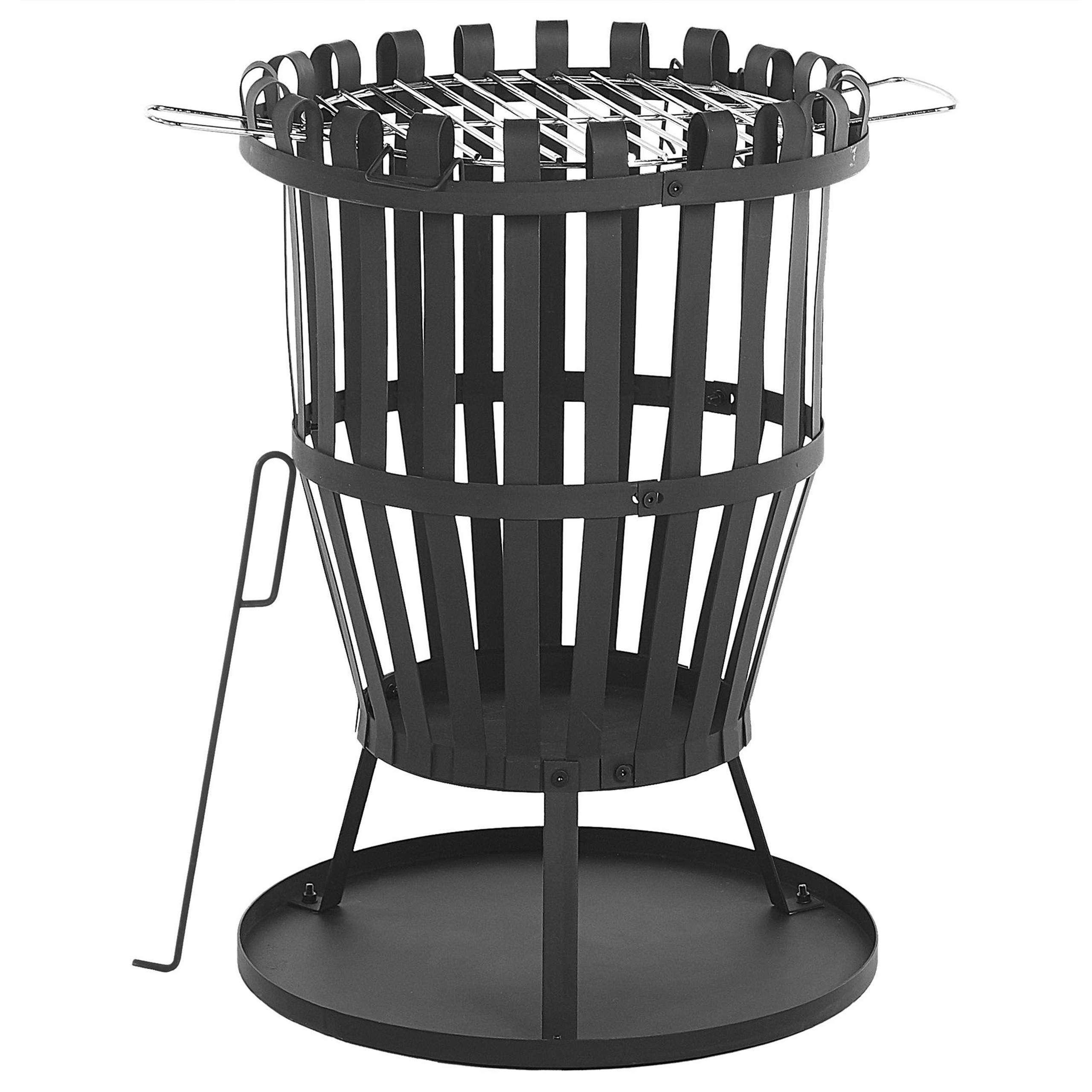 Beliani - Braséro en bois Acier Noir PULO Beliani - Imagen 1