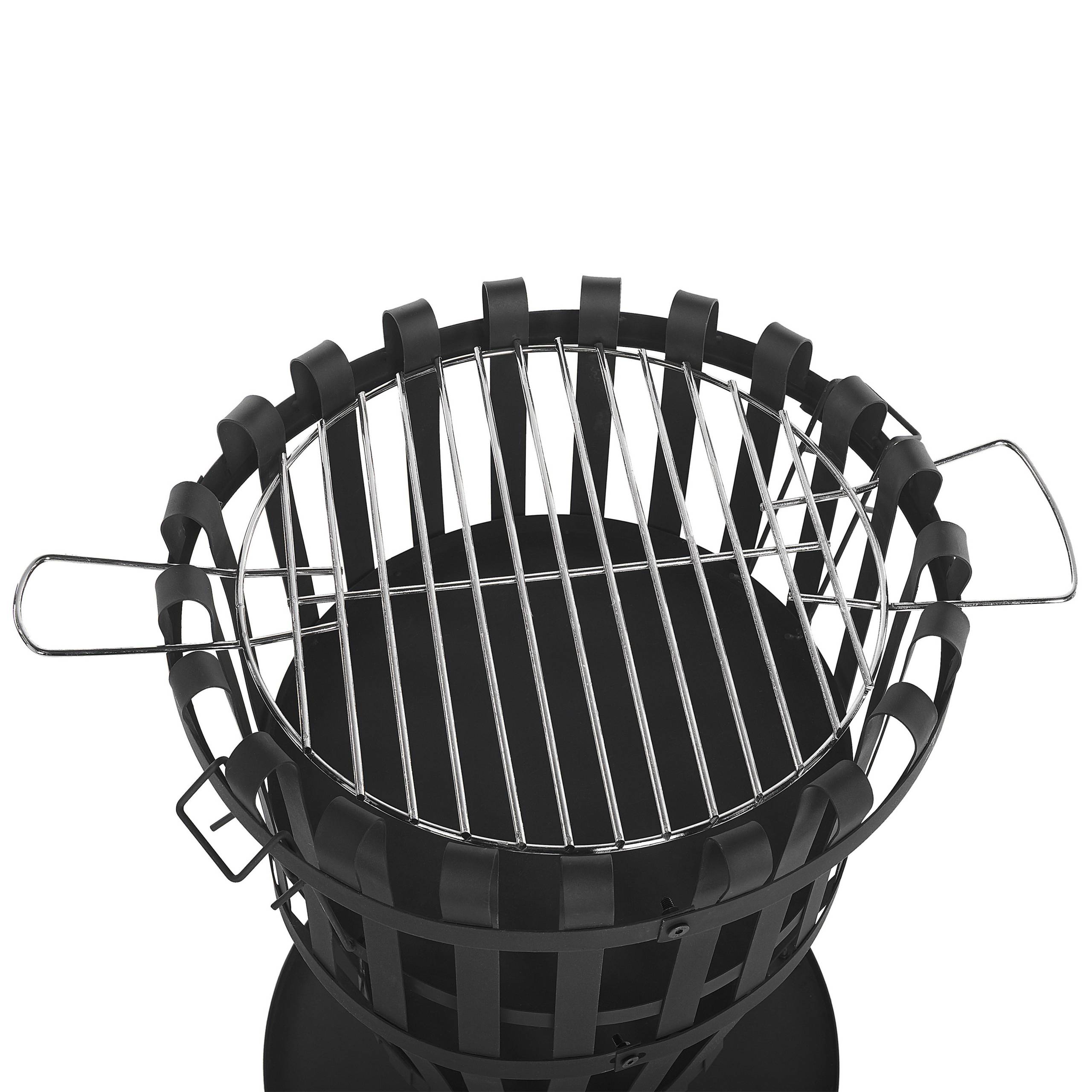 Beliani - Braséro en bois Acier Noir PULO Beliani - Imagen 4