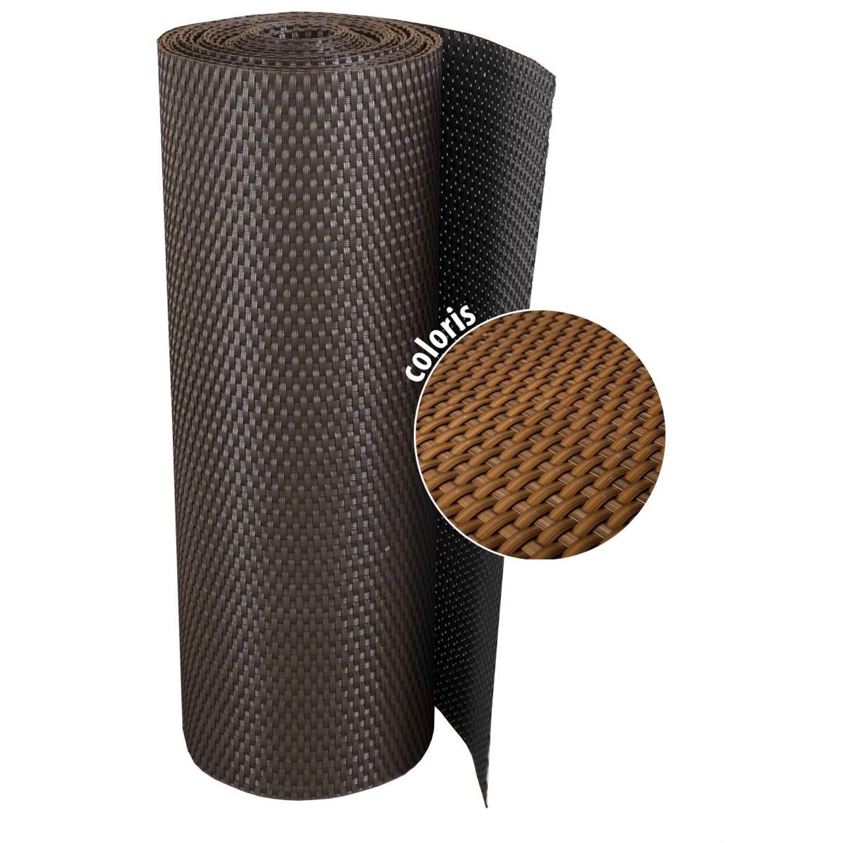Rattan Art - Brise-vue en résine tressée pour balcon et clôture coloris miel 0.9 x 3 m - Imagen 1
