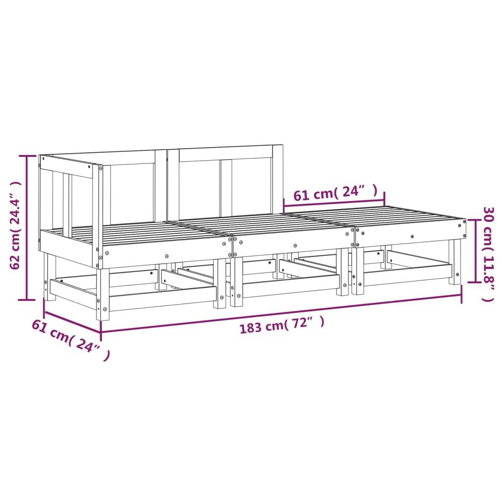 Prolenta Premium - bois blanc 183 x 61 x 62 cm - Prolenta premium p399.3 - Image 8