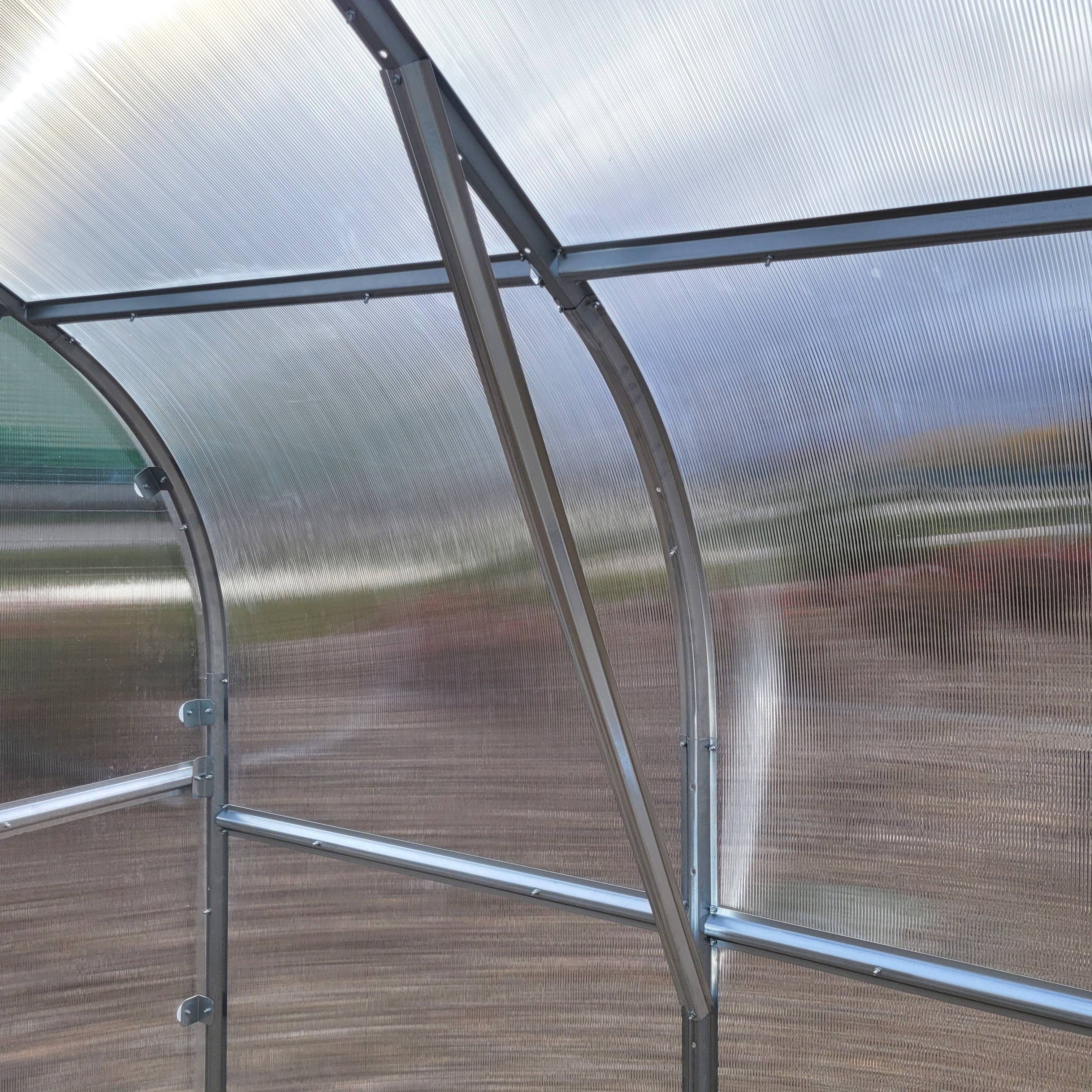 Serre KLASIKA*DROP 25m2, 2,5m x 10m, 6 mm avec revêtement en polycarbonate - Image 4