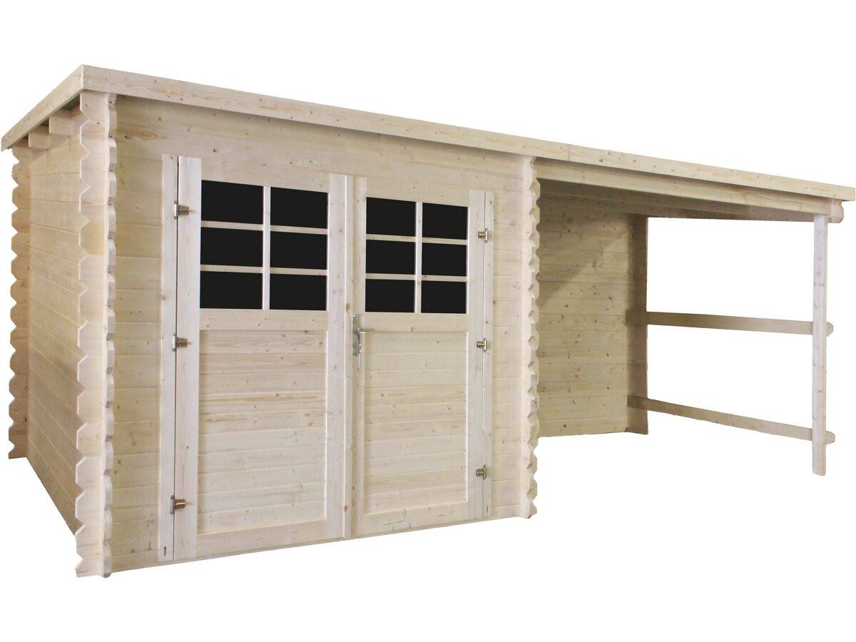 Habitat Et Jardin - Abri De Jardin En Bois Avec Auvent "montval" - 14 M² - 28 Mm -habitat Et Jardin