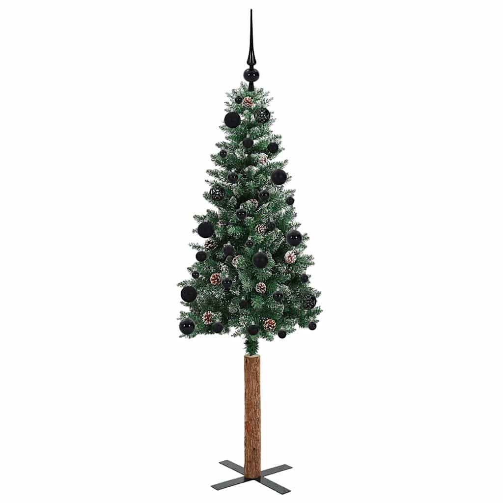 Vidaxl - Sapin de Noël mince Vert 150 cm PVC et bois de pin massif vidaXL 3394887 - Image 5